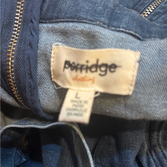 Anthropologie Porridge Rosette Denim mini dress NWOT - Picture 4 of 4